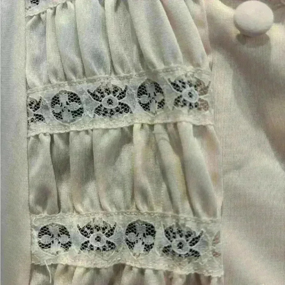 Vintage Goddard Artemis Nightgown In Rose Pink Lace/button Front Sz Small - Picture 4 of 5